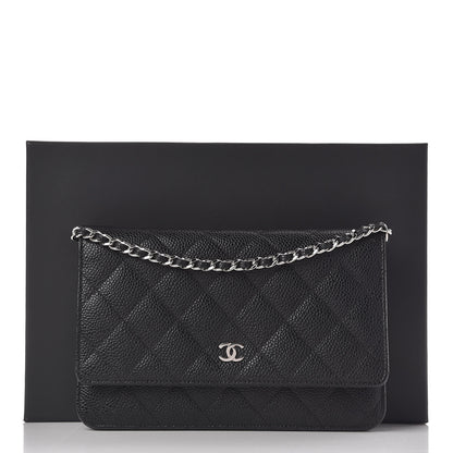 Chanel Caviar Quilted Wallet On Chain WOC Black 12 of 12