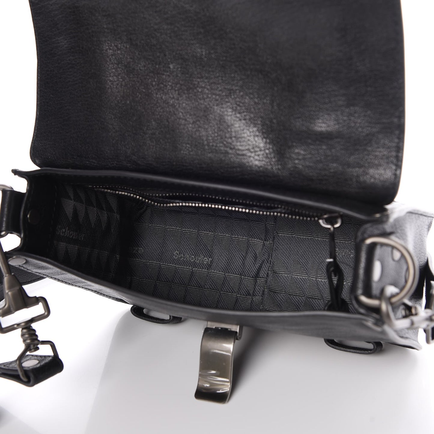 Lambskin PS1 Mini Pouch Messenger Black