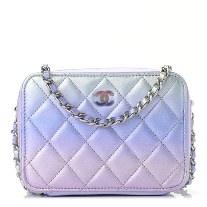 Chanel Metallic Gradient Calfskin Quilted Camera Case Blue Yellow Purple 1 of 10
