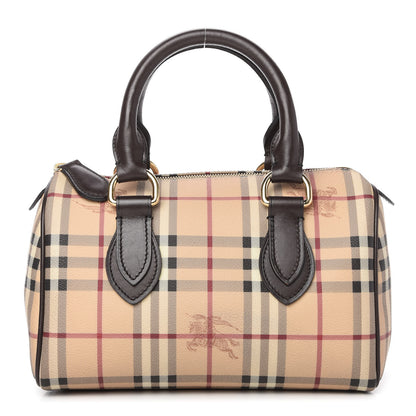 Burberry Haymarket Check Small Chester Bowling Bag Chocolate 1 of 10