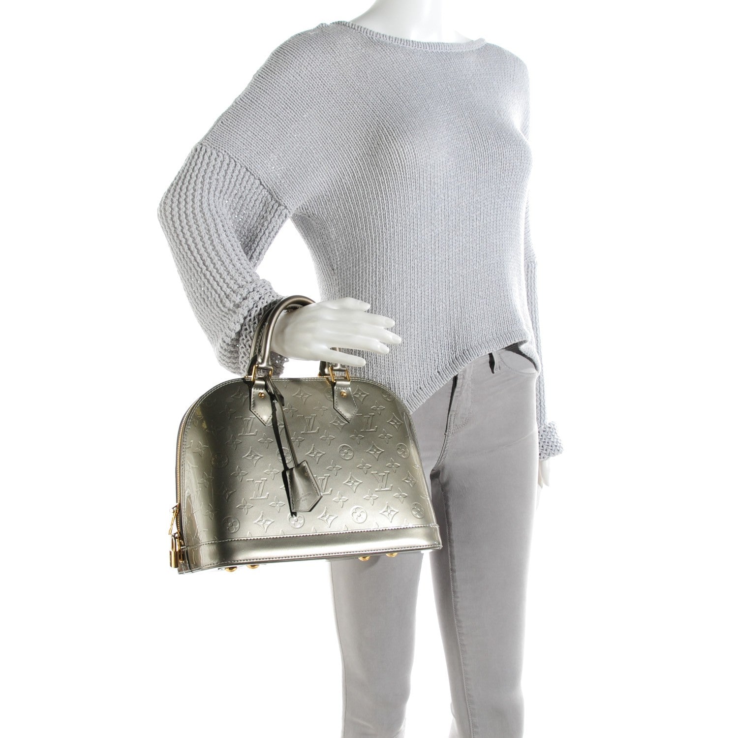 Louis Vuitton Vernis Alma PM Gris Art Deco 2 of 8