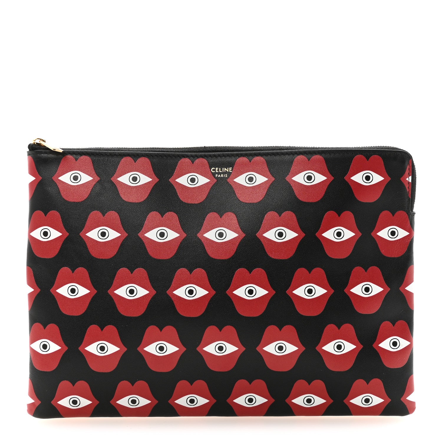 Celine X ANNELI SANAYE HENRIKSSON Smooth Calfskin Telepathic Pouch Black Red 1 of 7