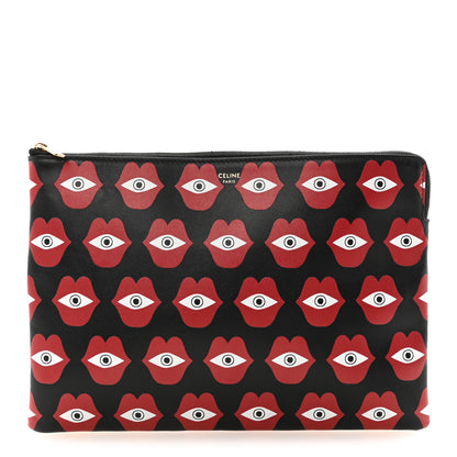 Celine X ANNELI SANAYE HENRIKSSON Smooth Calfskin Telepathic Pouch Black Red 1 of 7