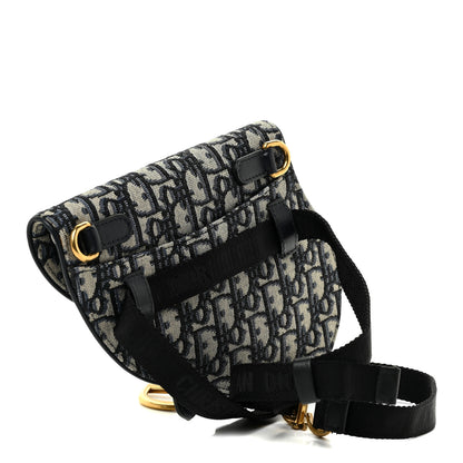 Christian Dior Oblique Saddle Belt Bag Blue 3 of 9