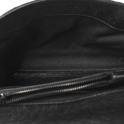 Saint Laurent Sheepskin Matelasse Chevron Monogram Monochrome Medium College Bag Black 5 of 11