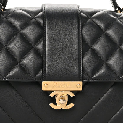 Chanel Calfskin Quilted Chevron In The City Bag Black 8 of 10
