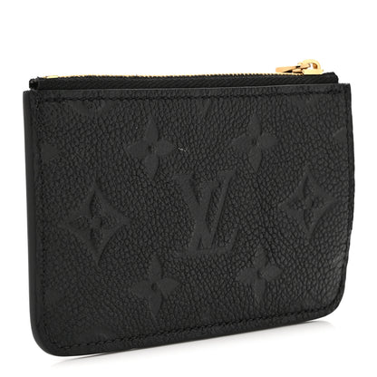 Louis Vuitton Empreinte Monogram Zipped Romy Card Holder Black 3 of 8
