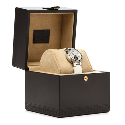 Louis Vuitton Stainless Steel Rubber Diamond Mother of Pearl 28mm Tambour Lovely Cup Quartz Watch 5 of 5