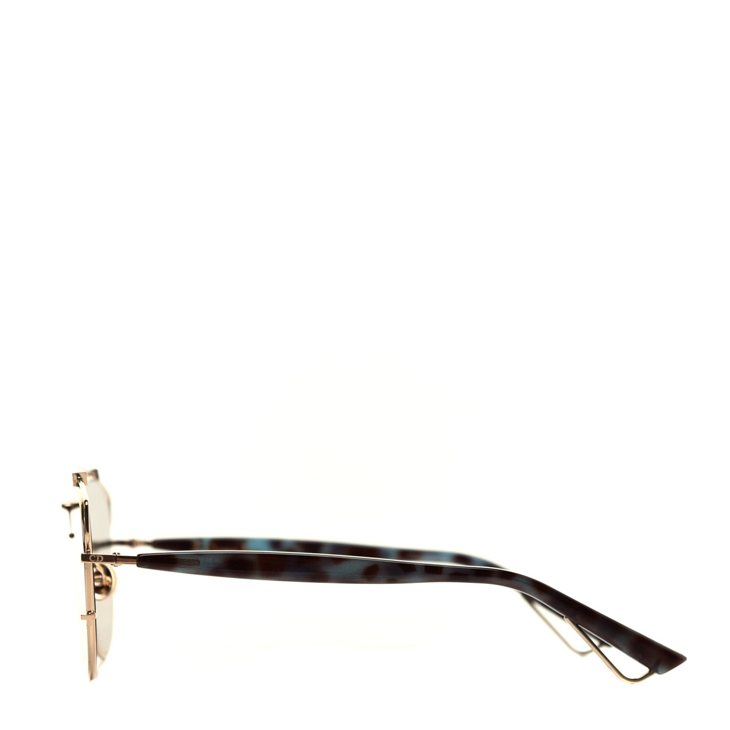 Metal Technologic Sunglasses Gold Blue