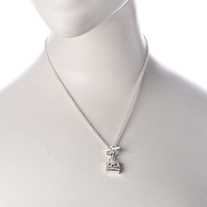 Hermes Sterling Silver Kelly Charm Pendant Necklace 2 of 6