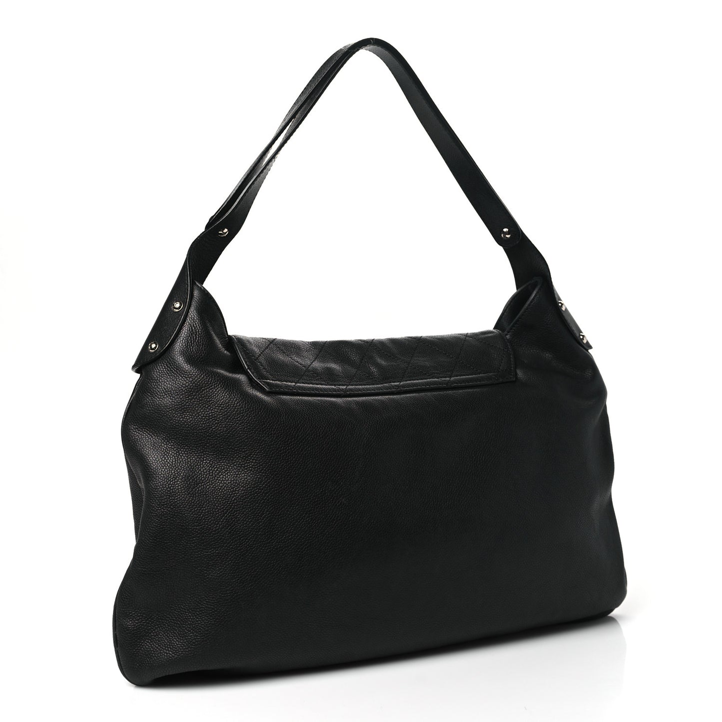 Caviar Stitched Pocket In The City Hobo Black