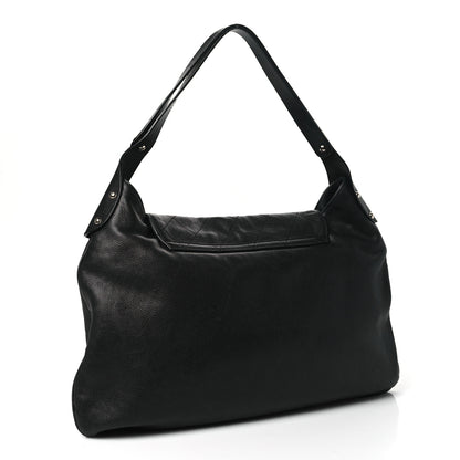 Chanel Caviar Stitched Pocket In The City Hobo Black 3 of 14