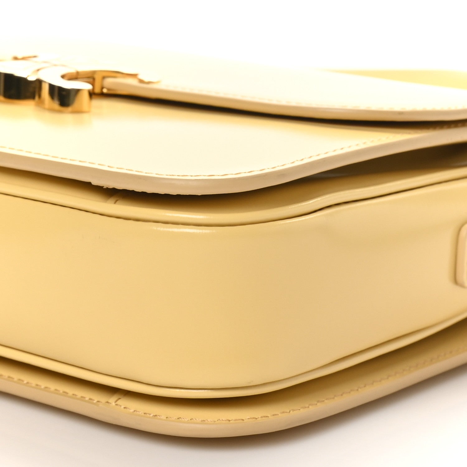 Celine Shiny Calfskin Medium Triomphe Limestone 10 of 10