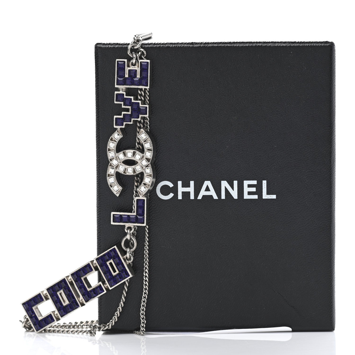 Chanel Crystal CC Coco Love Belt Silver Purple 7 of 7