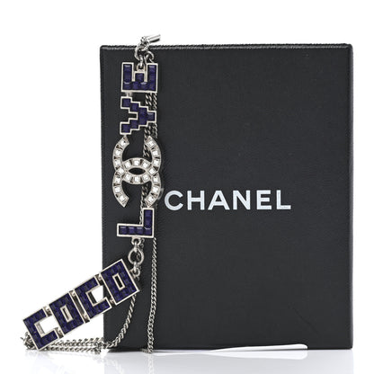 Chanel Crystal CC Coco Love Belt Silver Purple 7 of 7