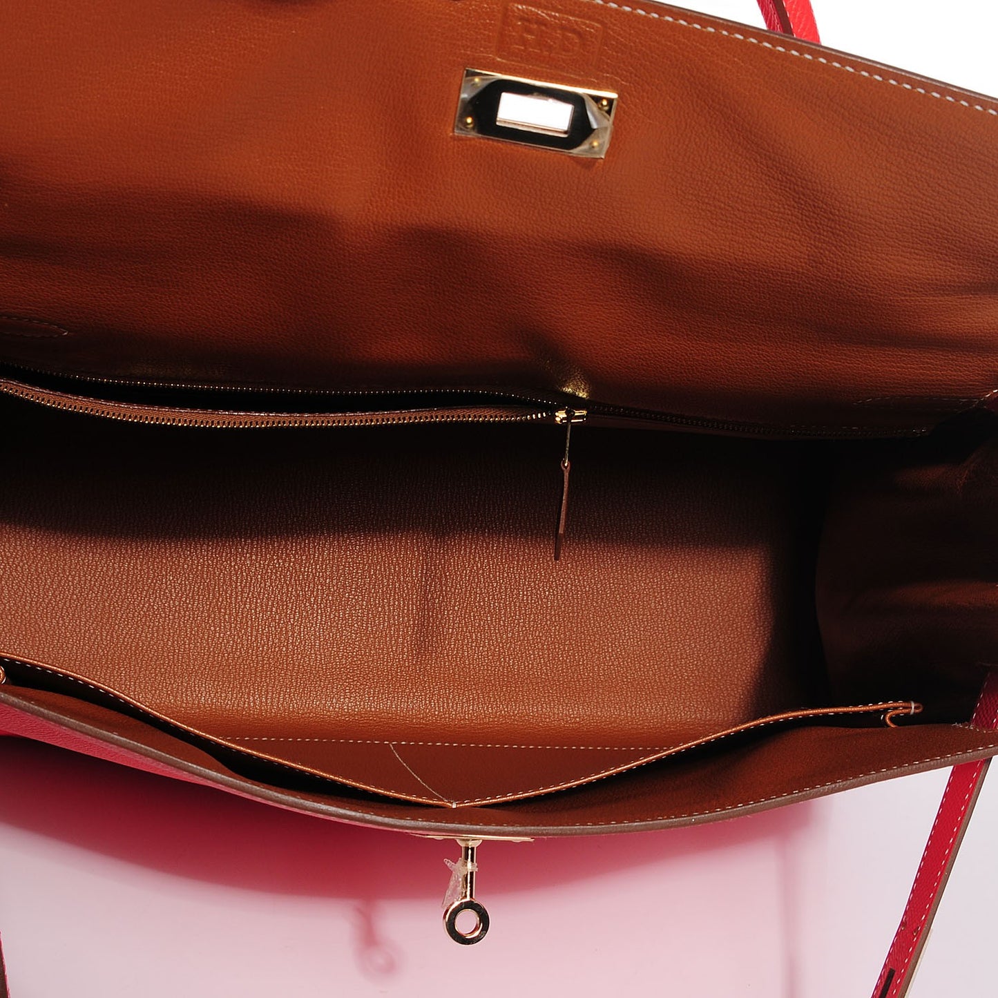 Epsom Verso Kelly Retourne 35 Rose Jaipur Gold