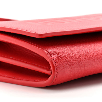 Burberry Calfskin Logo Hazelmere Wallet With Detachable Strap Red 9 of 12