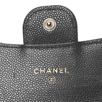 Chanel Caviar Quilted Flap Card Holder Wallet Dark Grey 6 of 9