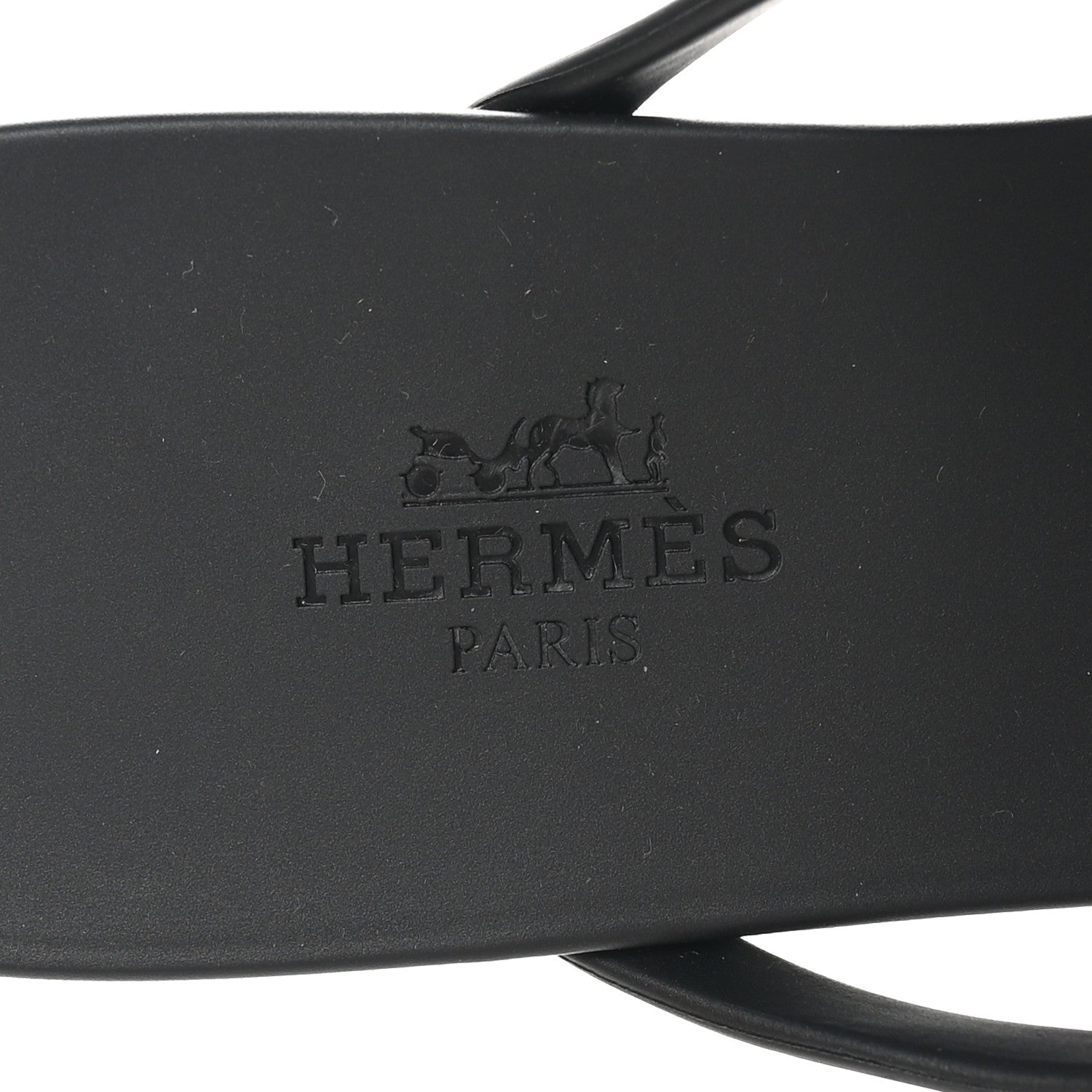 Hermes Rubber Womens Egerie Sandals 37 Black 7 of 10