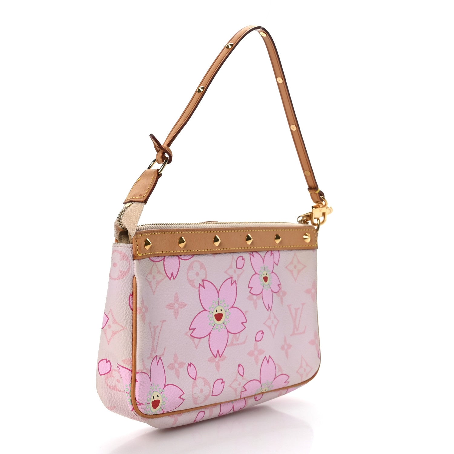 Louis Vuitton Monogram Cherry Blossom Pochette Accessories Pink 2 of 9
