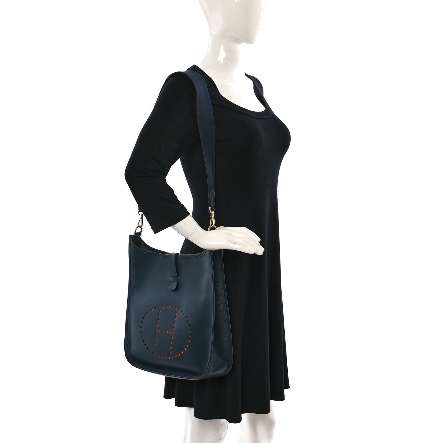Hermes Courchevel Evelyne PM Bleu Indigo 2 of 10