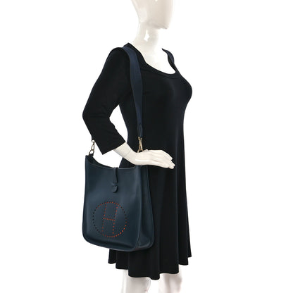 Hermes Courchevel Evelyne PM Bleu Indigo 2 of 10