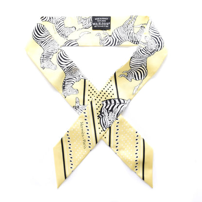 Hermes Silk Les Zebres Twilly Jaune Soufre Black 1 of 5