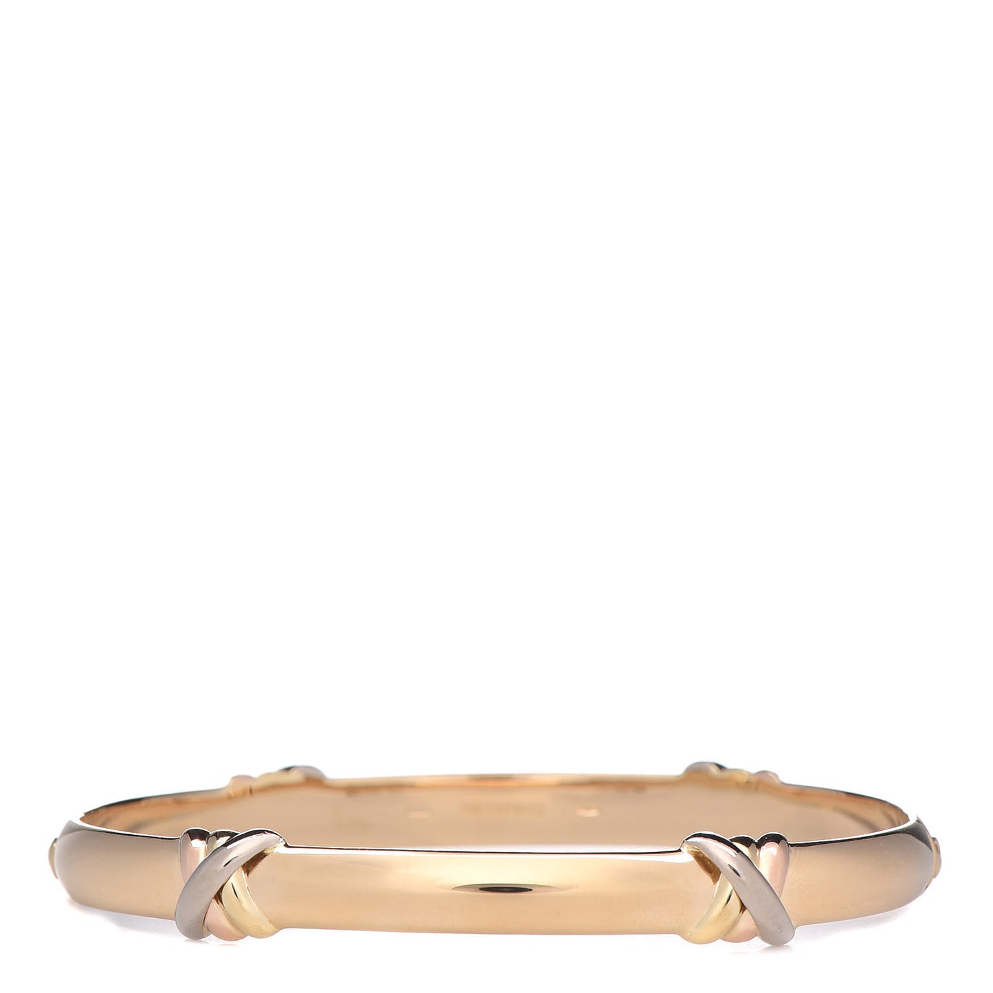 18K Pink Yellow White Gold Trinity LOVE Bracelet 17