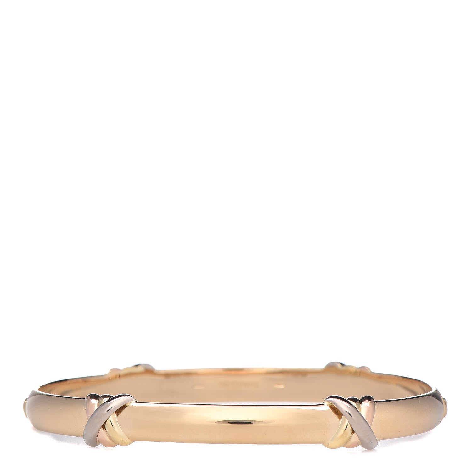 Cartier 18K Pink Yellow White Gold Trinity LOVE Bracelet 17 3 of 6