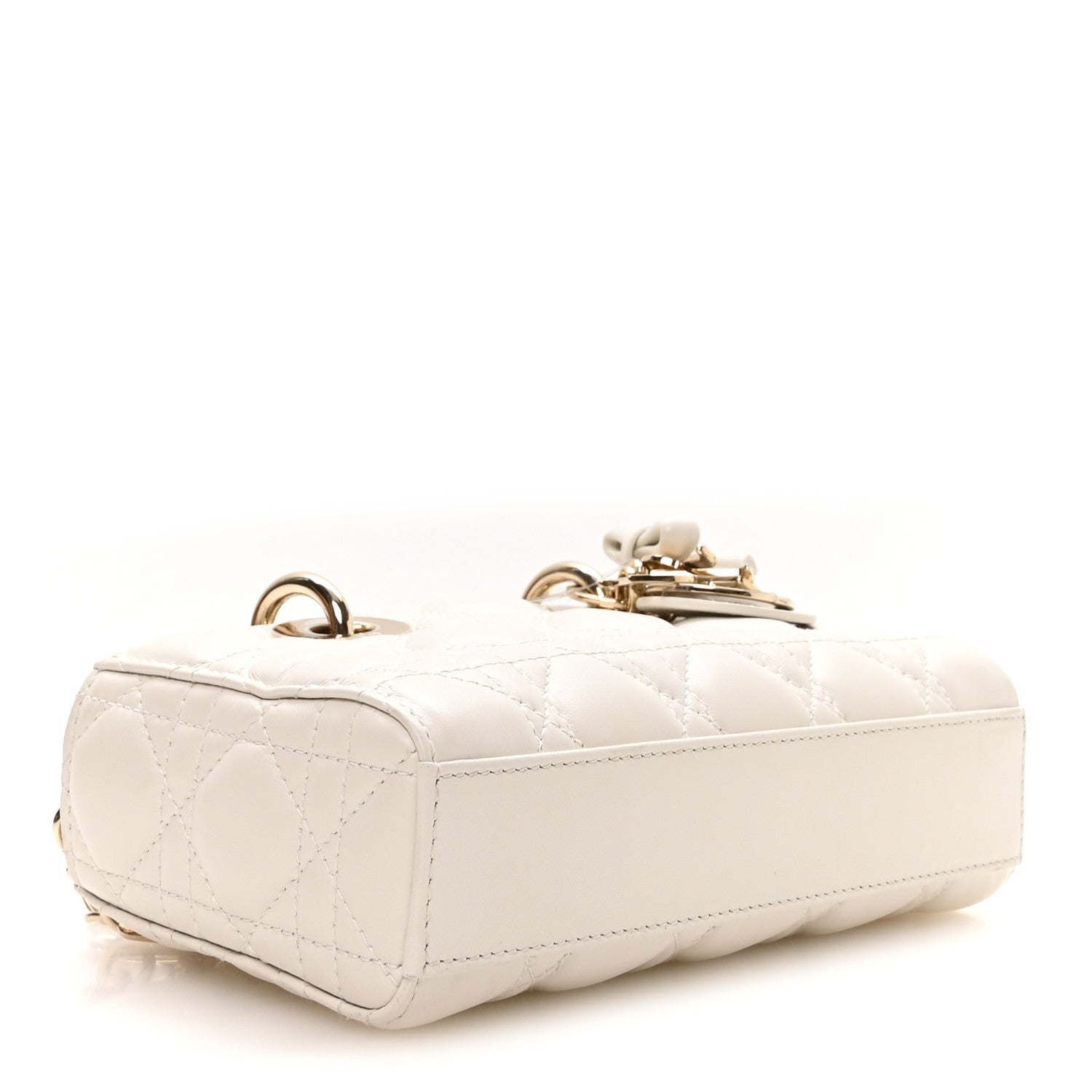 Christian Dior Lambskin Cannage Mini Lady D-Joy Latte 3 of 9