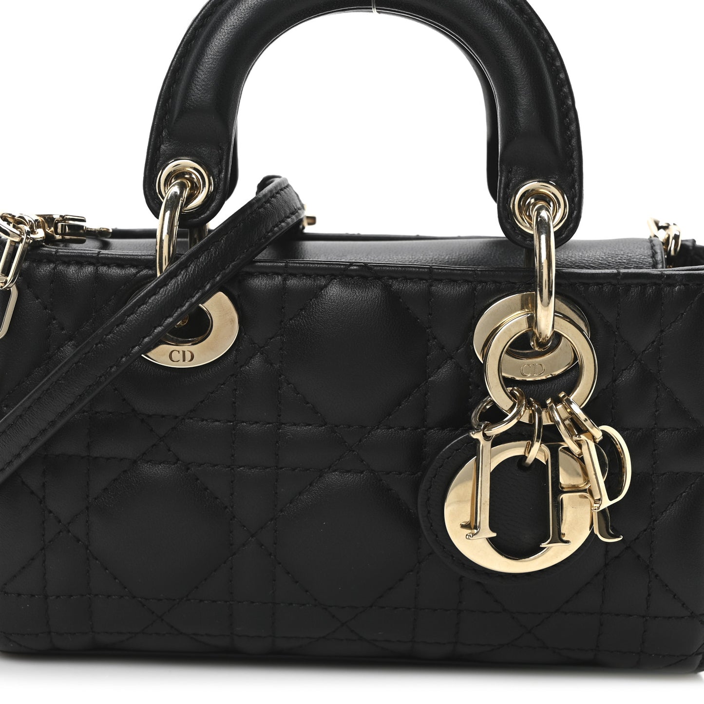 Lambskin Cannage Micro Lady D-Joy Black