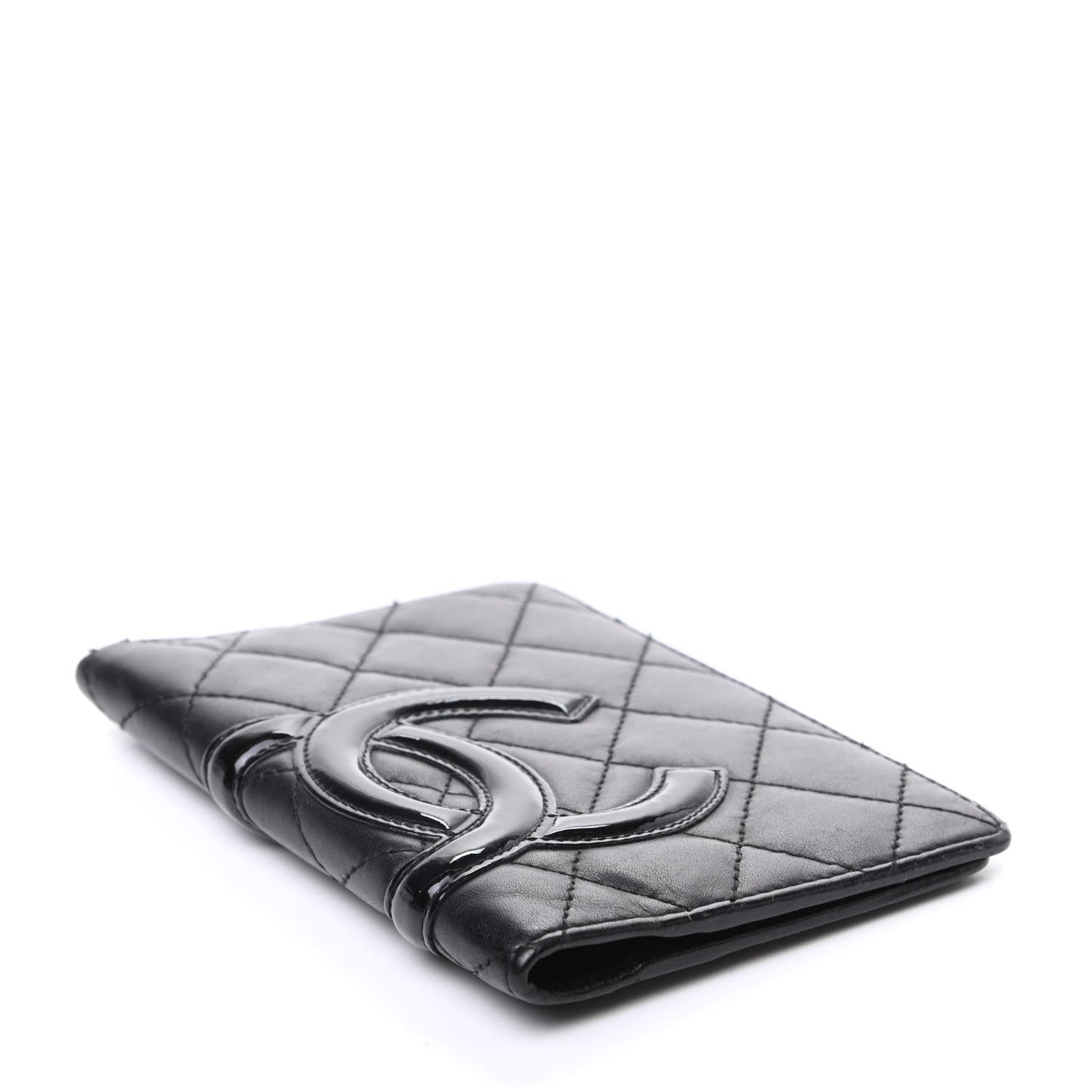 Calfskin Quilted Small Cambon Agenda Planner Black