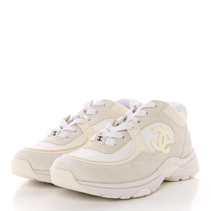 Chanel Calfskin Mixed Fibers CC Sneakers 36 White 3 of 10