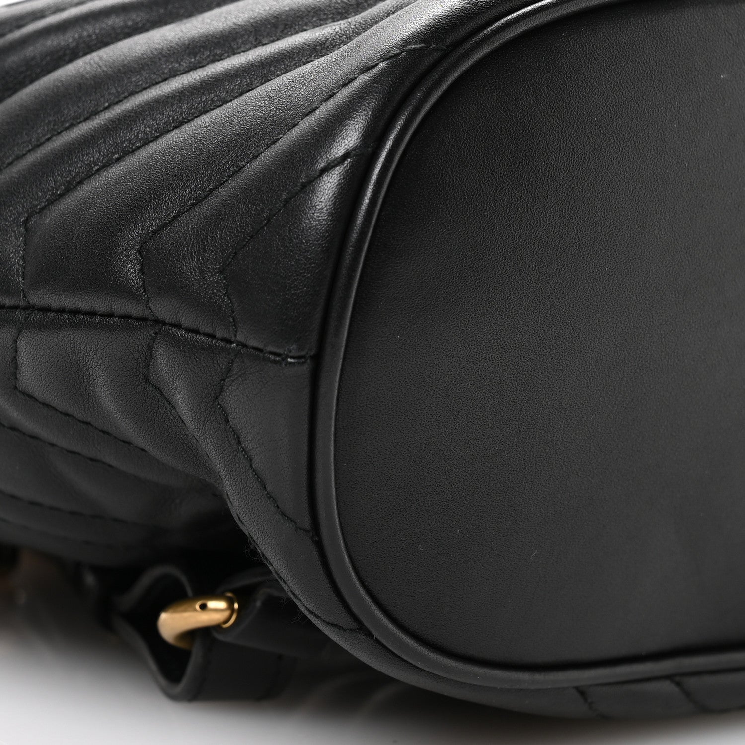 Gucci Calfskin Matelasse GG Marmont Flap Backpack Black 9 of 10