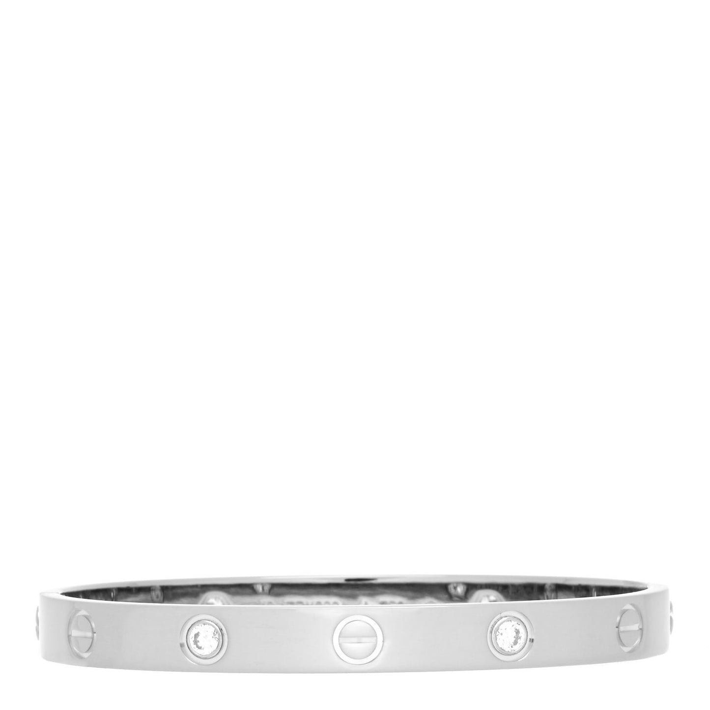 18K White Gold 4 Diamond LOVE Bracelet 16
