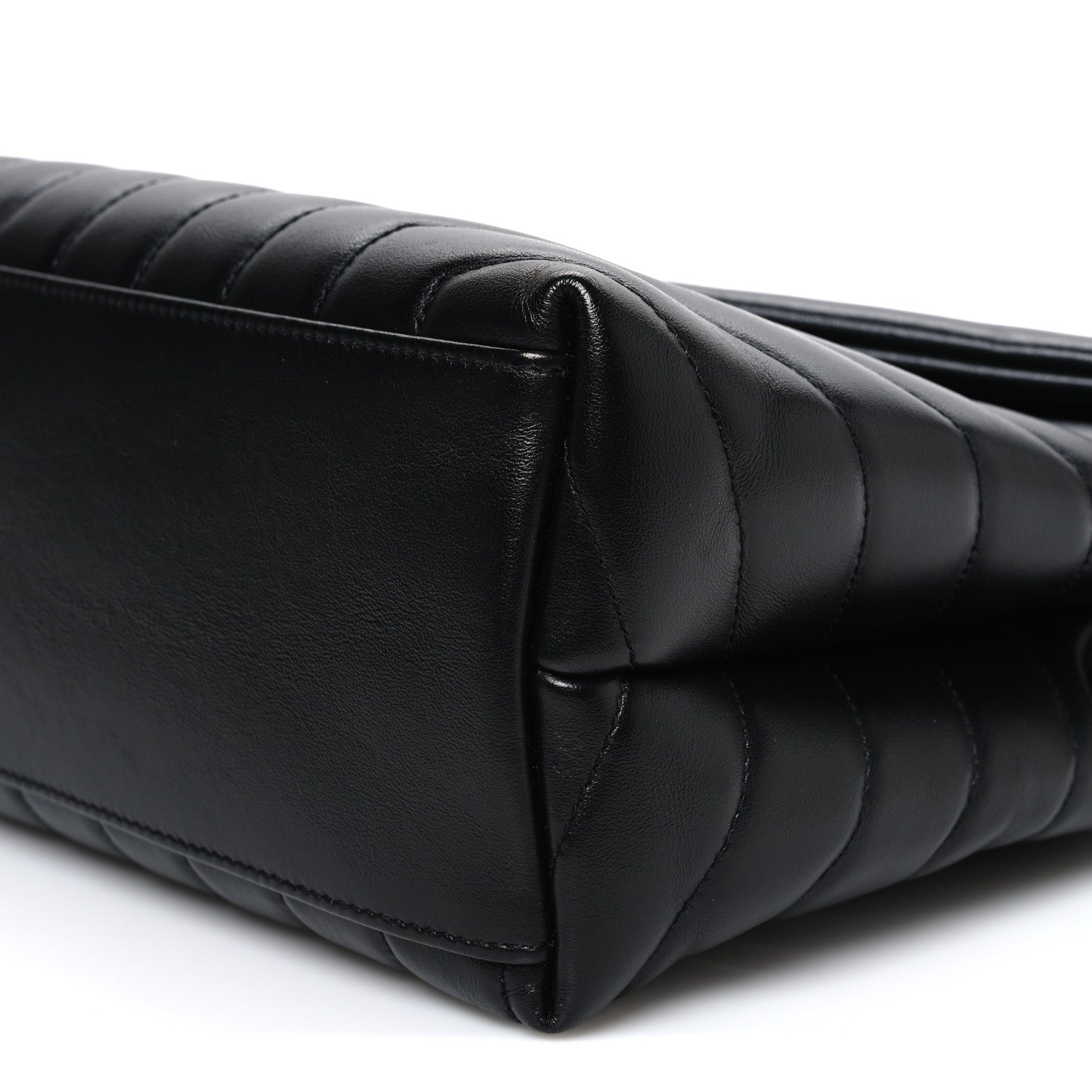 Saint Laurent Calfskin Y Quilted Monogram Monochrome Medium Loulou Chain Satchel Black Black 10 of 10