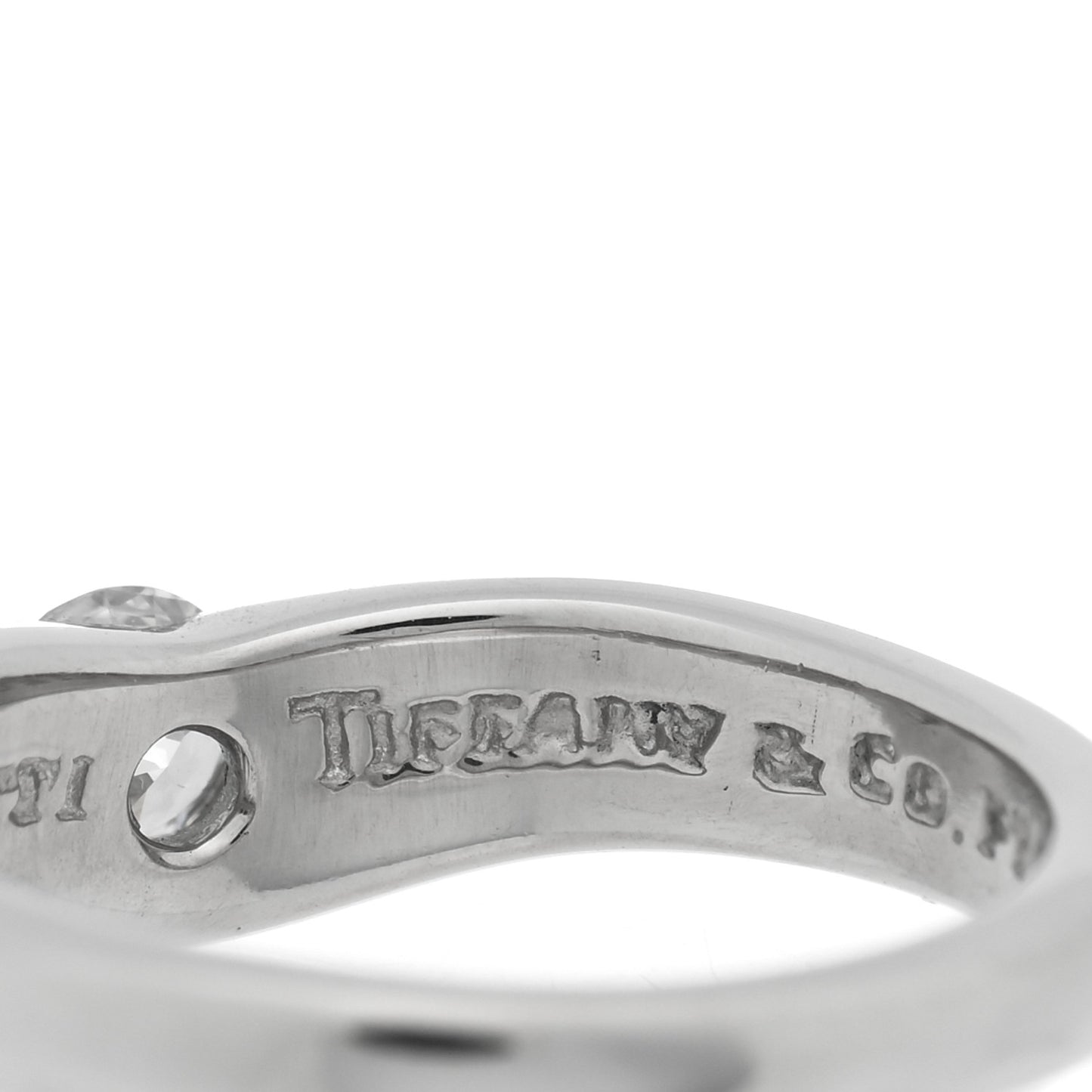 Platinum Diamond Elsa Peretti Curved Band Ring 48 4.5