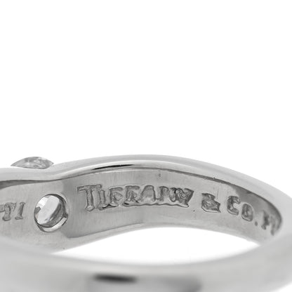Tiffany Platinum Diamond Elsa Peretti Curved Band Ring 48 4.5 4 of 5