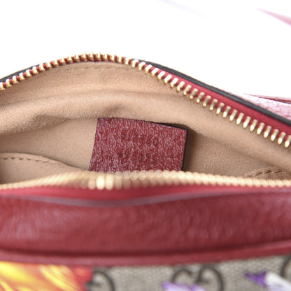 Gucci GG Supreme Monogram Flora Web Mini Ophidia Shoulder Bag Red 6 of 10