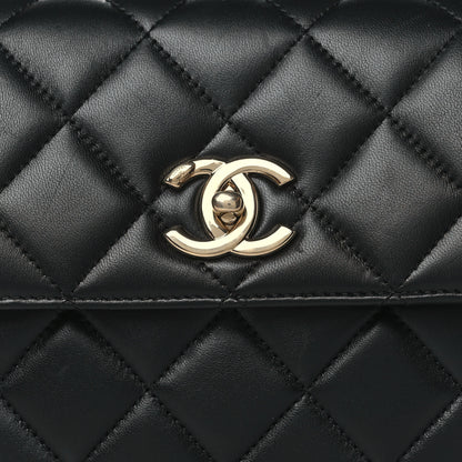 Chanel Lambskin Quilted Small Trendy CC Dual Handle Flap Bag Black 8 of 10
