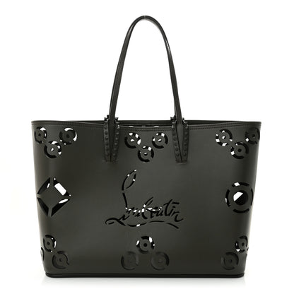 Christian Louboutin Calfskin Paris CL Logo Perforated Cabata Tote Rocket 1 of 13