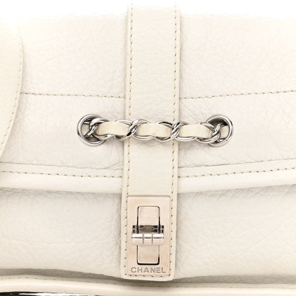 Chanel Calfskin Mademoiselle Flap Shoulder Bag White 8 of 15