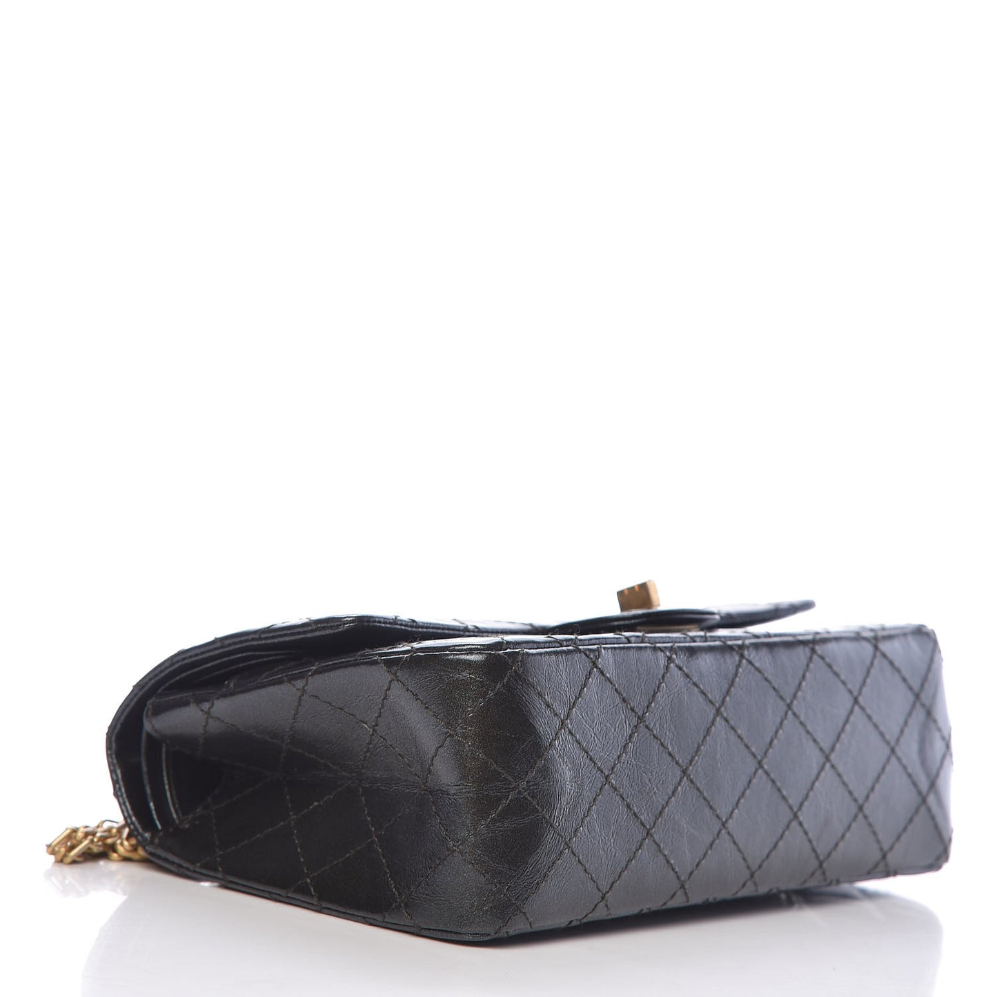 Glittered Aged Calfskin Quilted 2.55 Reissue 225 Flap Blue