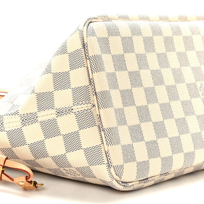 Louis Vuitton Damier Azur Neo Neverfull MM Rose Ballerine 8 of 9