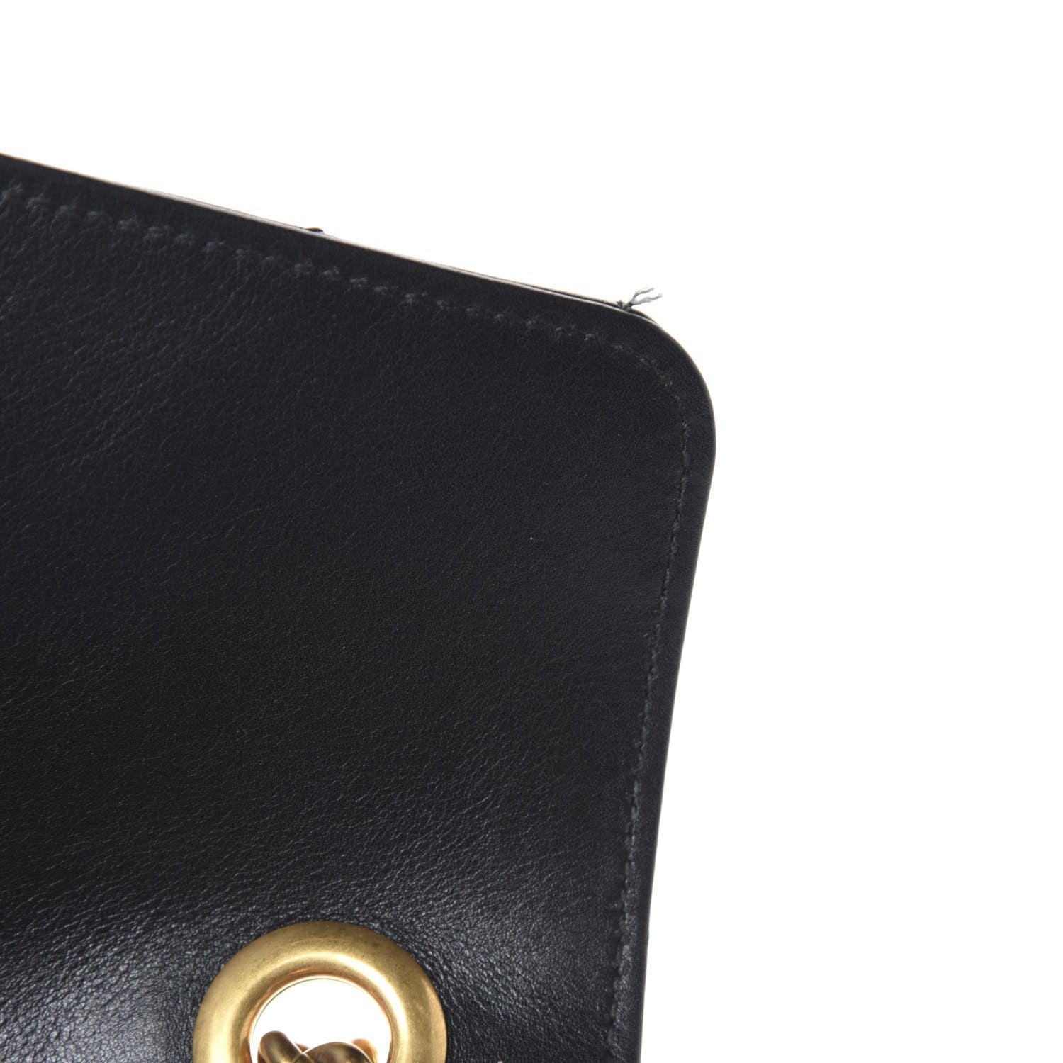 Gucci Calfskin Matelasse Medium GG Marmont Shoulder Bag Black 10 of 11