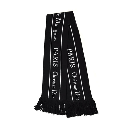 Christian Dior Homme Wool Logo Scarf Black 3 of 4