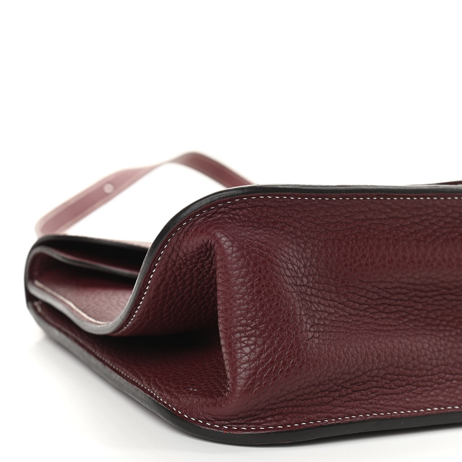 Hermes Taurillon Clemence Halzan 31 GM Bordeaux 9 of 10