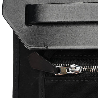 Hermes Military Toile Vache Hunter Herbag Zip 31 PM Black 12 of 17