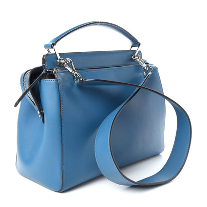 Fendi Vitello Baltico Dolce DotCom Satchel Blue 4 of 16