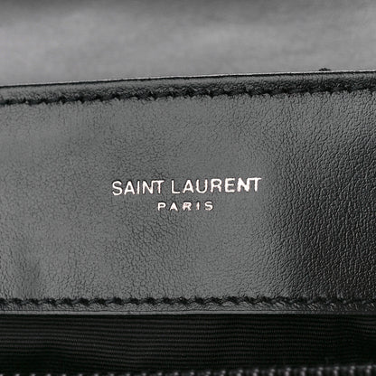 Saint Laurent Calfskin Y Quilted Monogram Monochrome Medium Loulou Chain Satchel Black 6 of 11